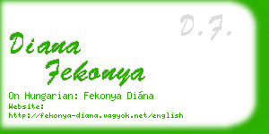 diana fekonya business card